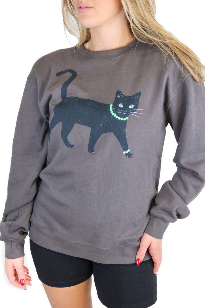 Living Fully Co cat sweatshirt (M)