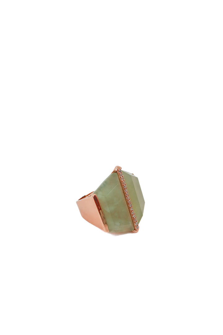 large green/crystal statement ring