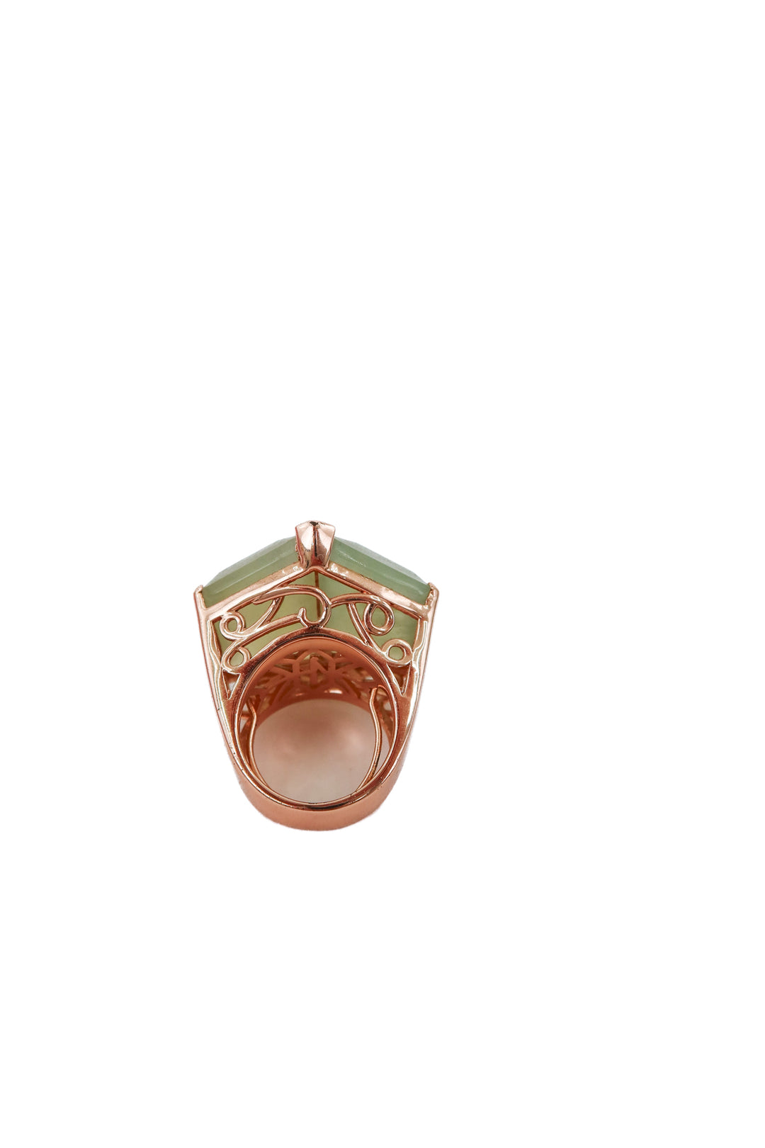 large green/crystal statement ring