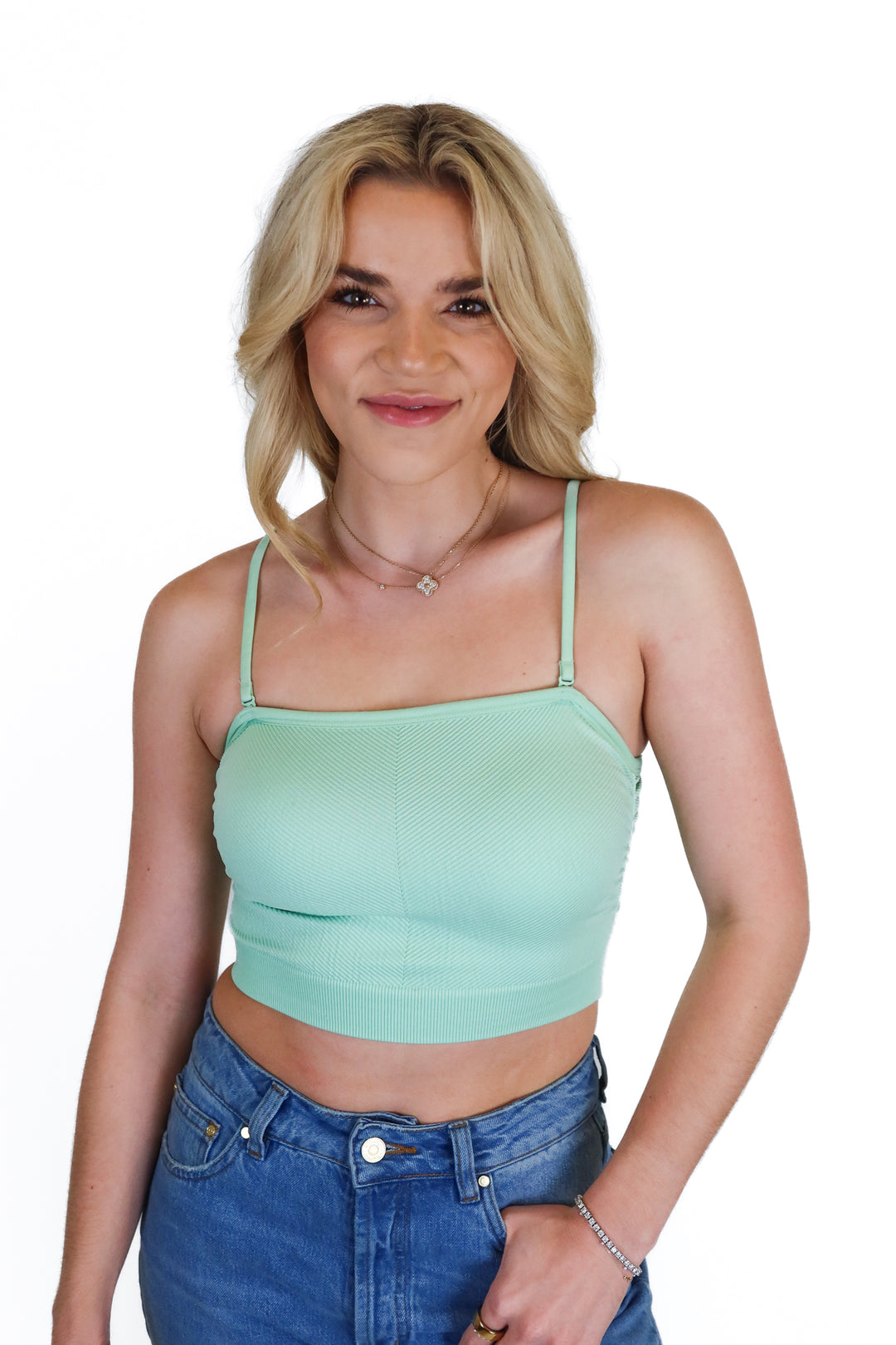 Mint green athleisure top (s)