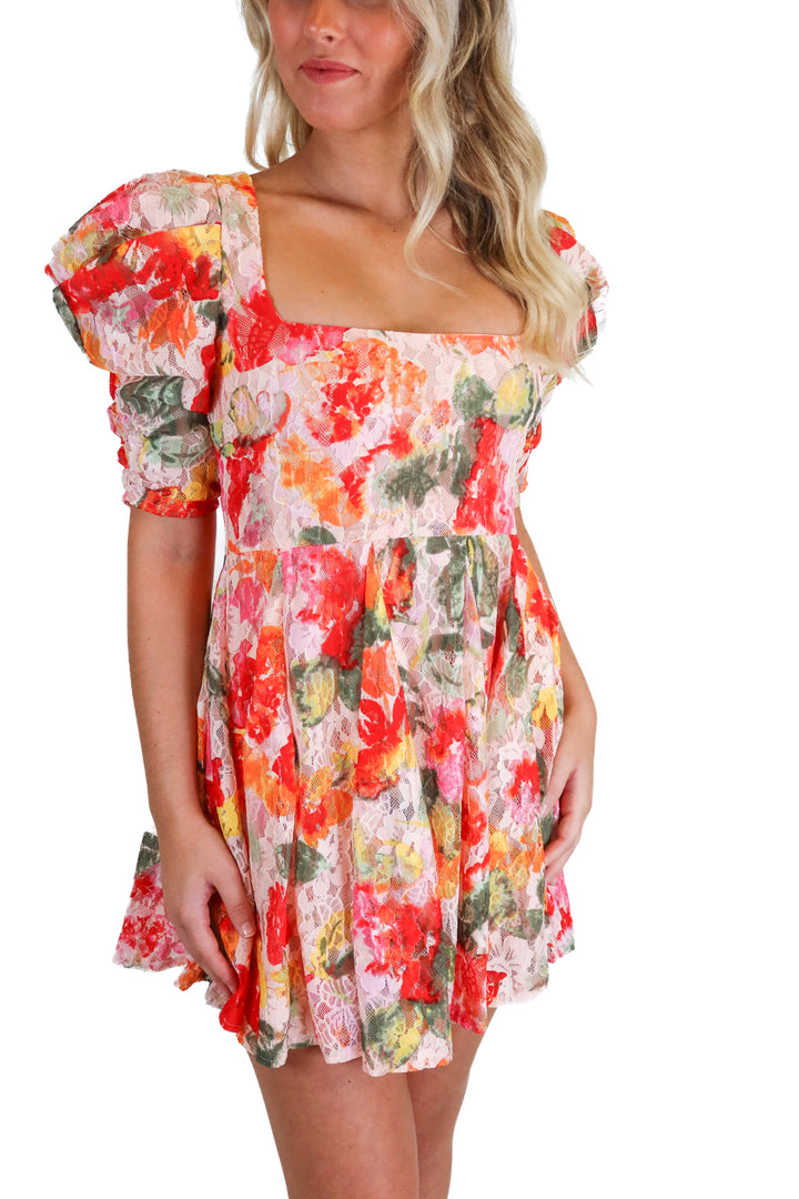 for love and lemons floral mini dress (s) NWT