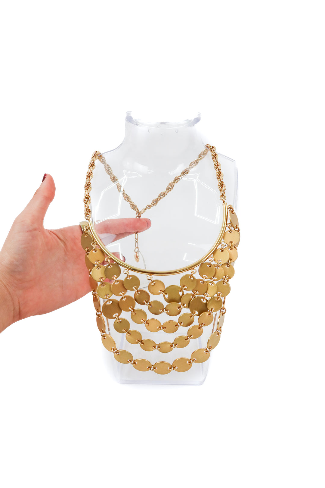 trina turk gold chandelier necklace NWT (retails $228)