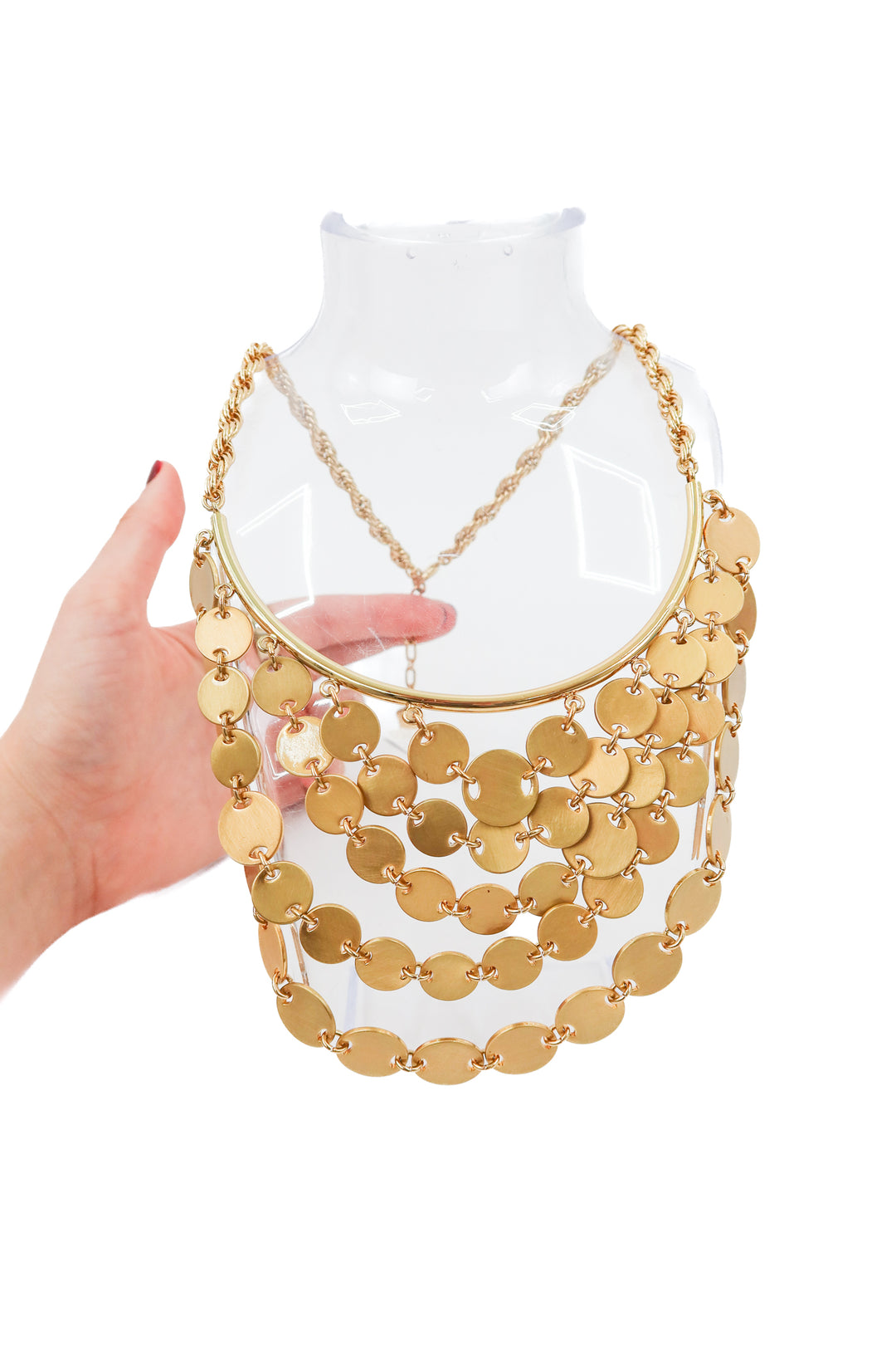 trina turk gold chandelier necklace NWT (retails $228)