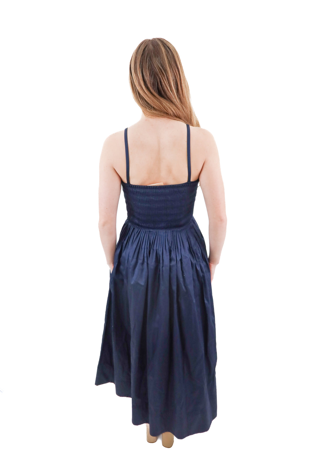 la ligne navy maxi dress NWT (s; retail $495)
