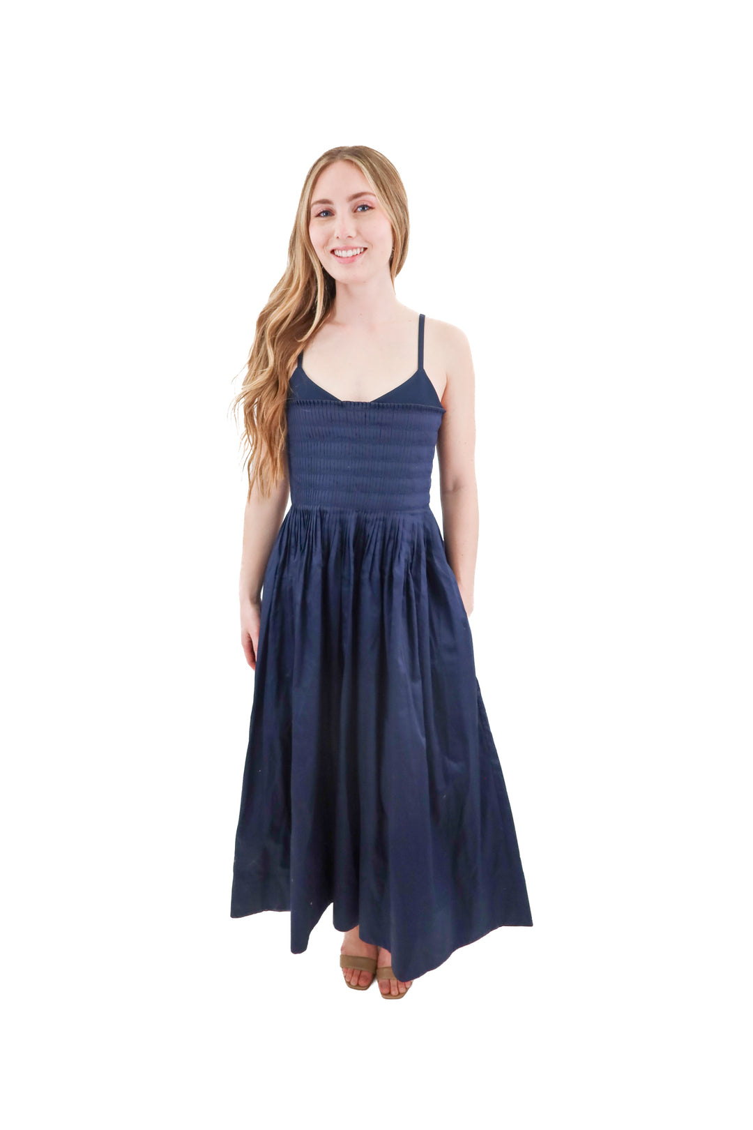 la ligne navy maxi dress NWT (s; retail $495)