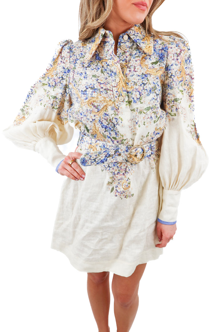 Zimmermann "Hypnotic Buttoned Mini Dress" (1; retail $1,100)
