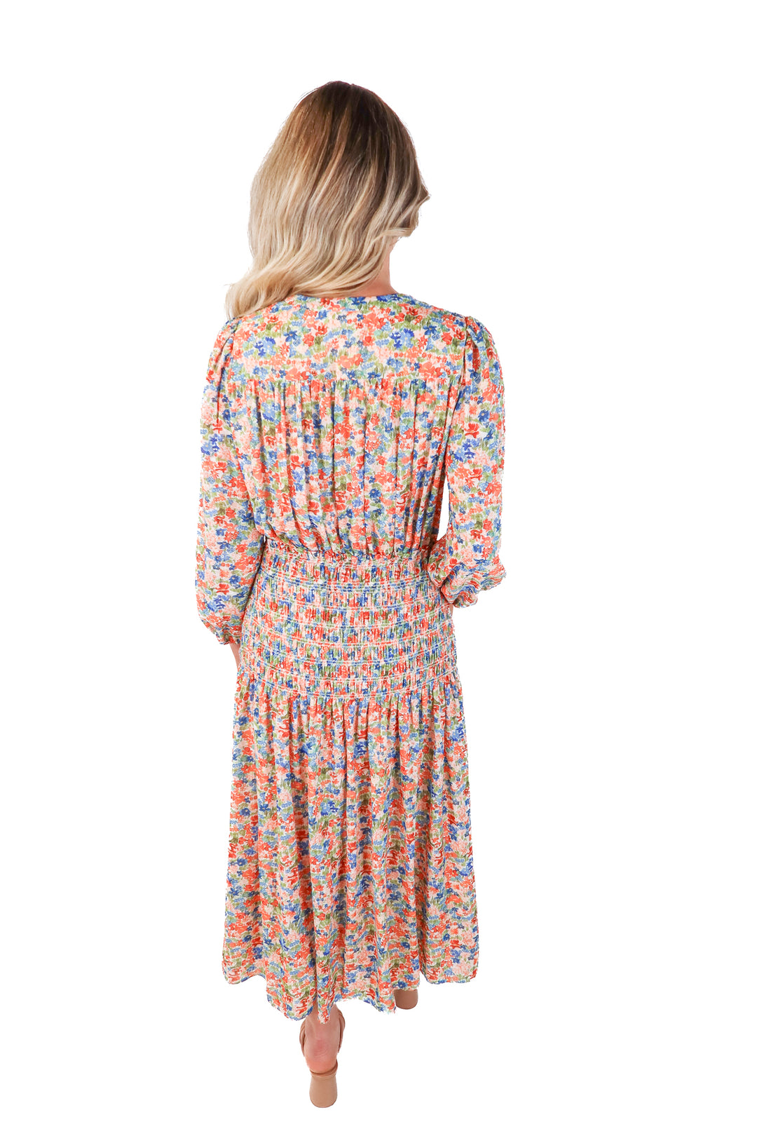 Shoshanna Dropped Waist Floral Midi Dress (4; retail $495)