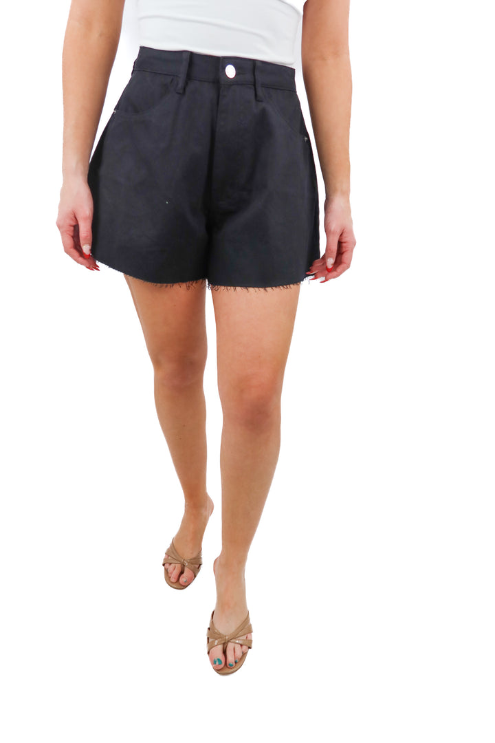 weworewhat black denim shorts NWT (28; retail $76)