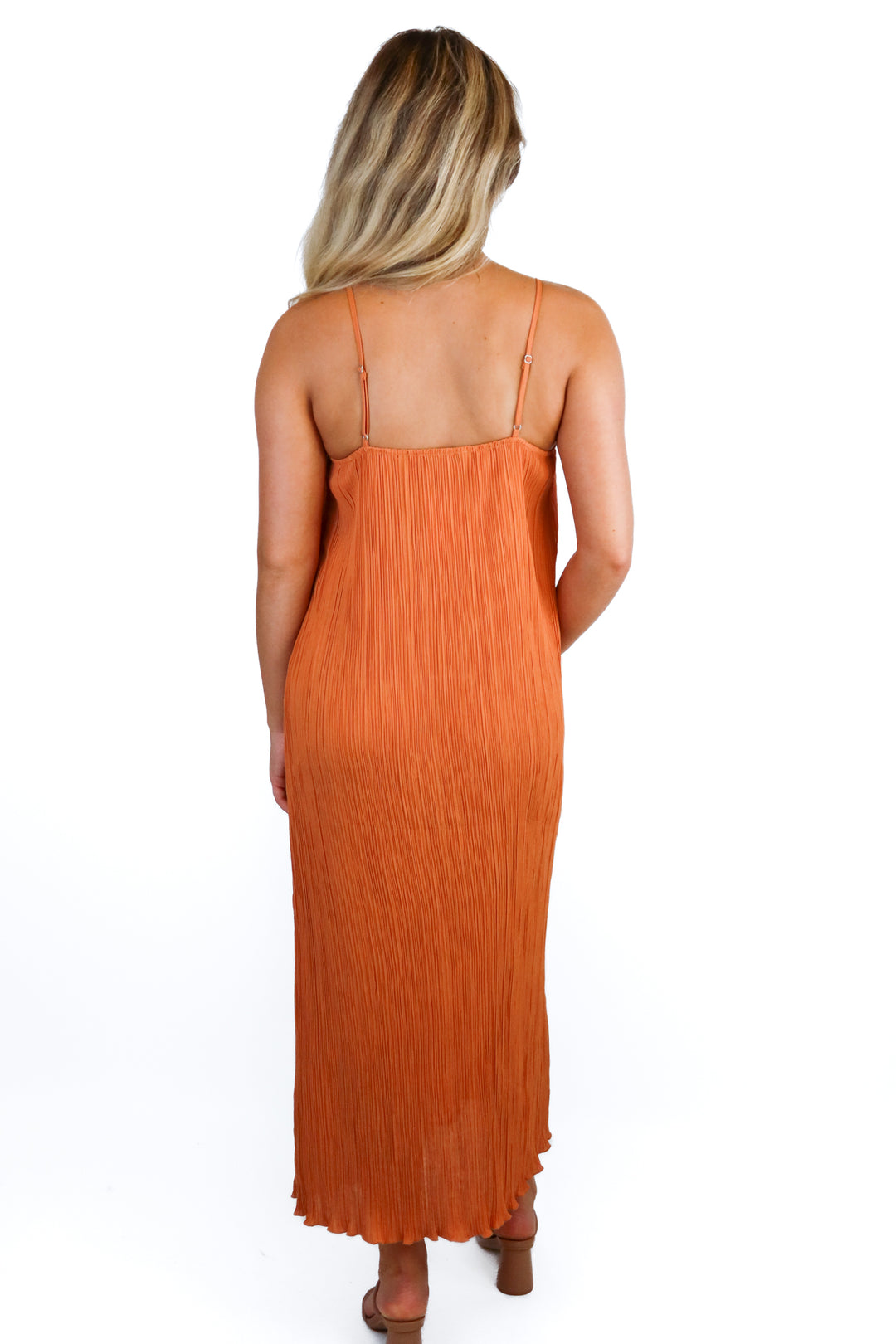 Madewell orange ruched mini dress (0; retail $158)
