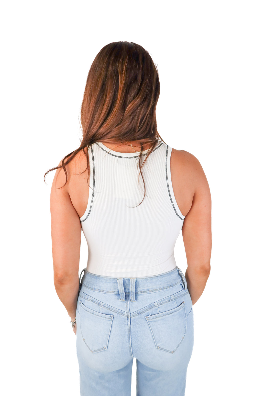 kittenish white/black high neck bodysuit (xs)