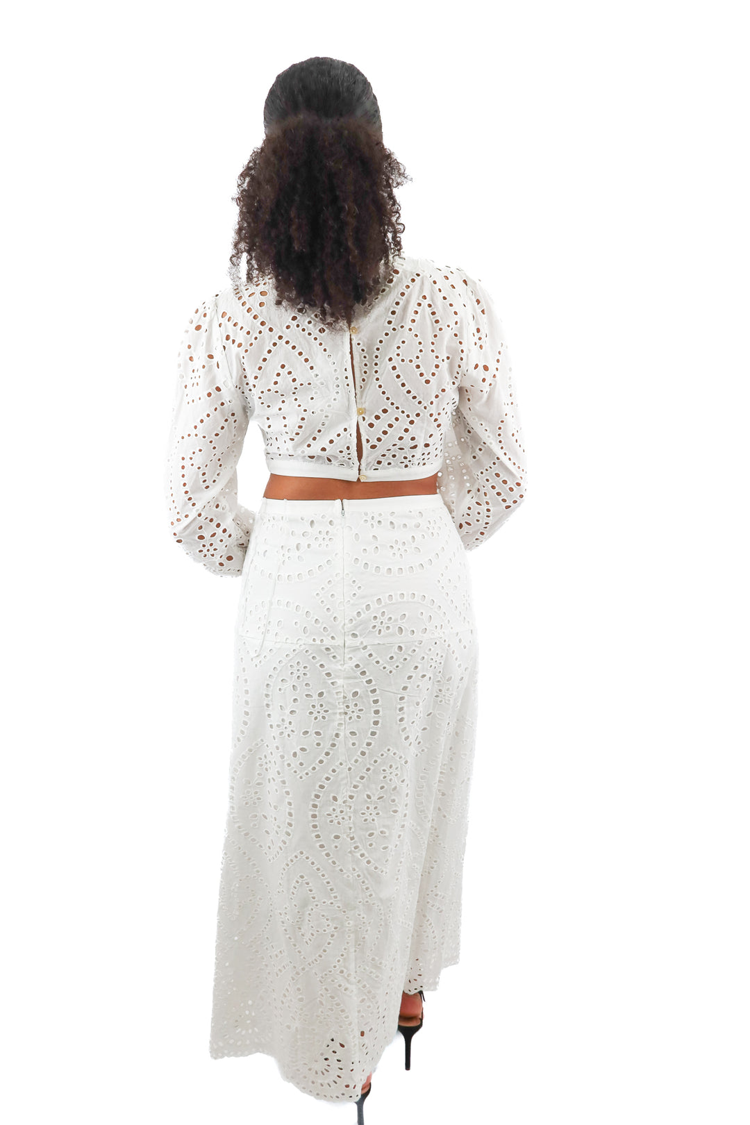 mng white eyelet cutout maxi dress  NWT - KM (M)