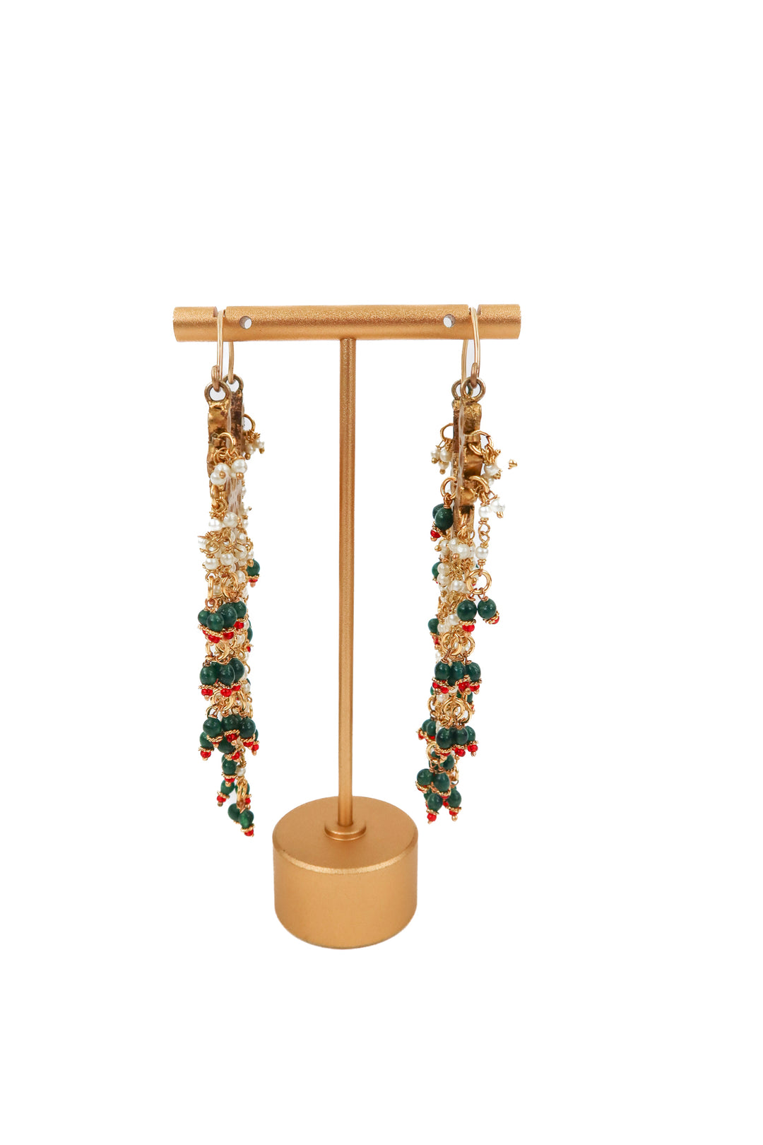 vintage crystal/beaded drop earrings