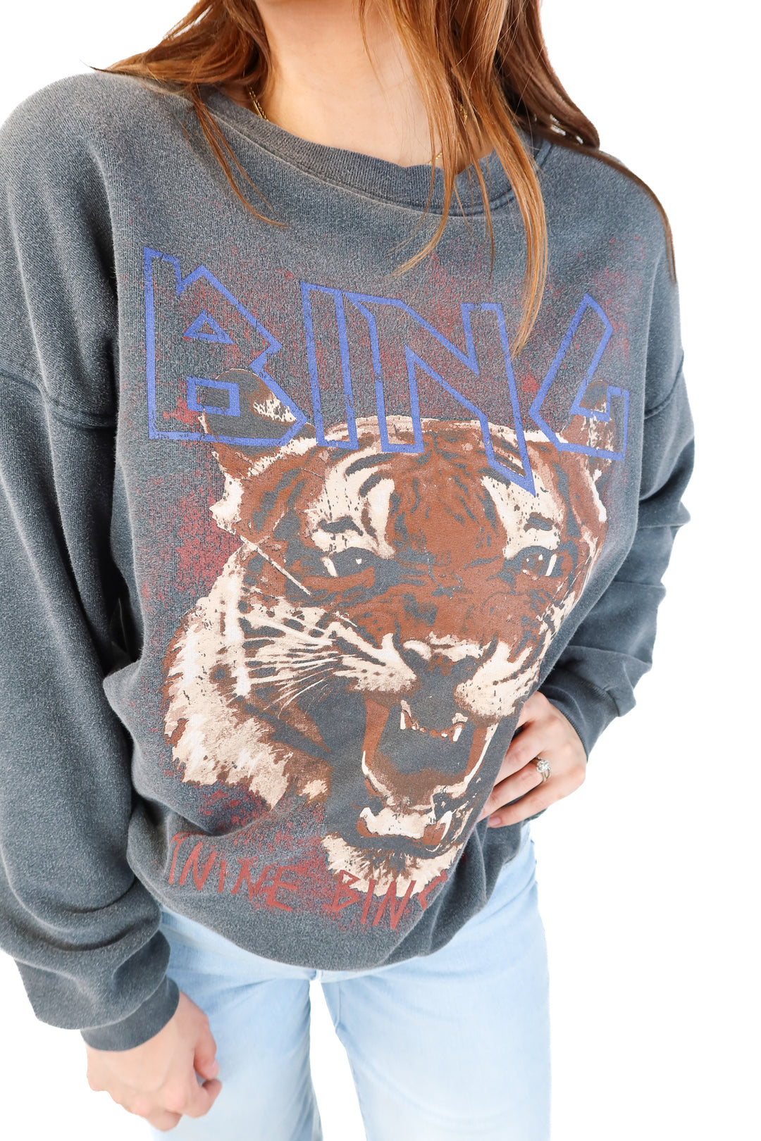 anine bing tiger crewneck (xs/s; retail $180)