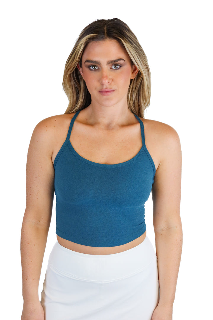 Beyond Yoga teal sports tank (S; retail $68)
