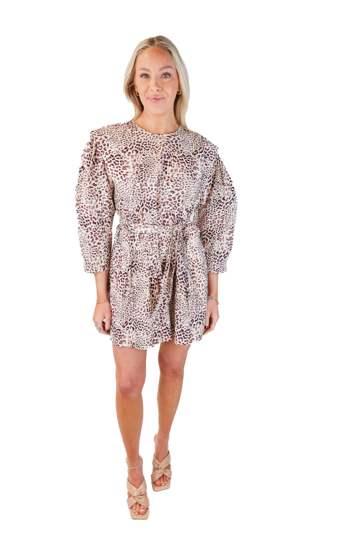 SEA leopard dress (4; retail $375)