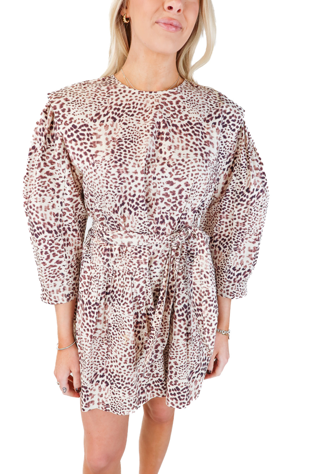 SEA leopard dress (4; retail $375)