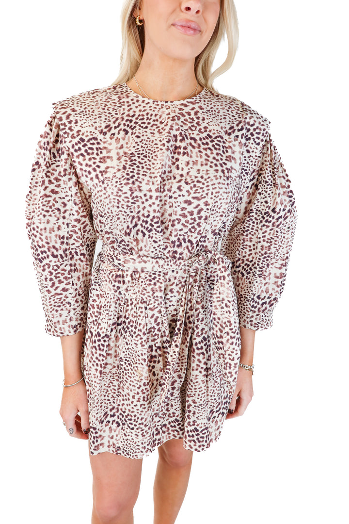 SEA leopard dress (4; retail $375)
