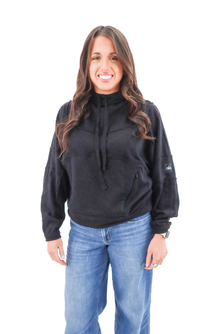 Alo yoga black hoodie (M; retail $158)