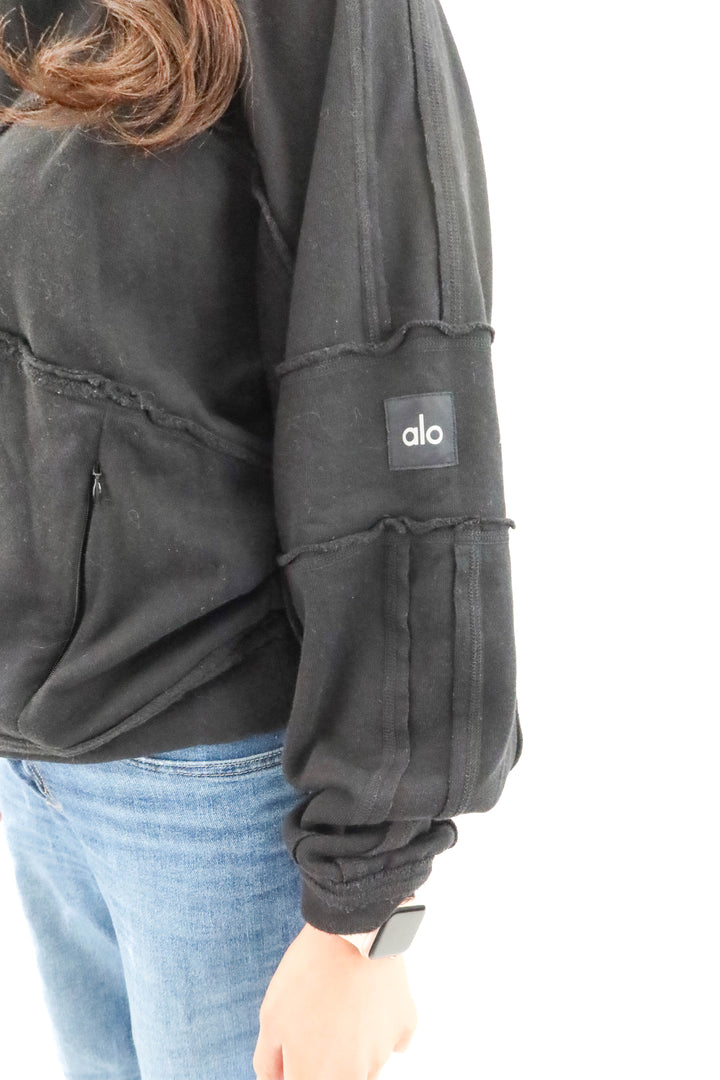Alo yoga black hoodie (M; retail $158)