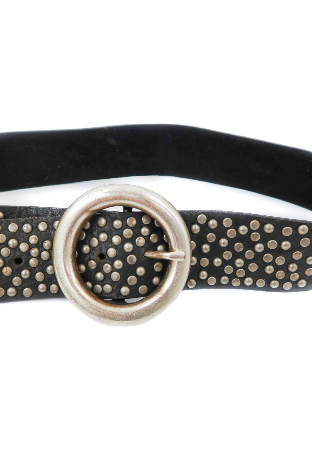 streets ahead black/silver studded belt (m)