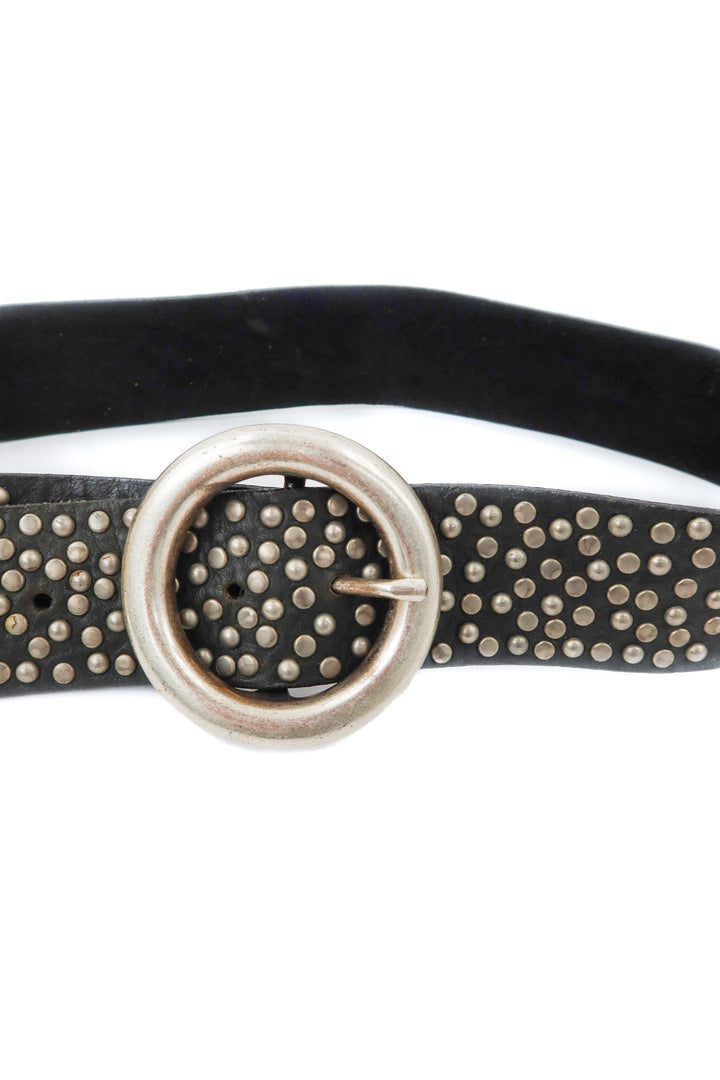 streets ahead black/silver studded belt (m)