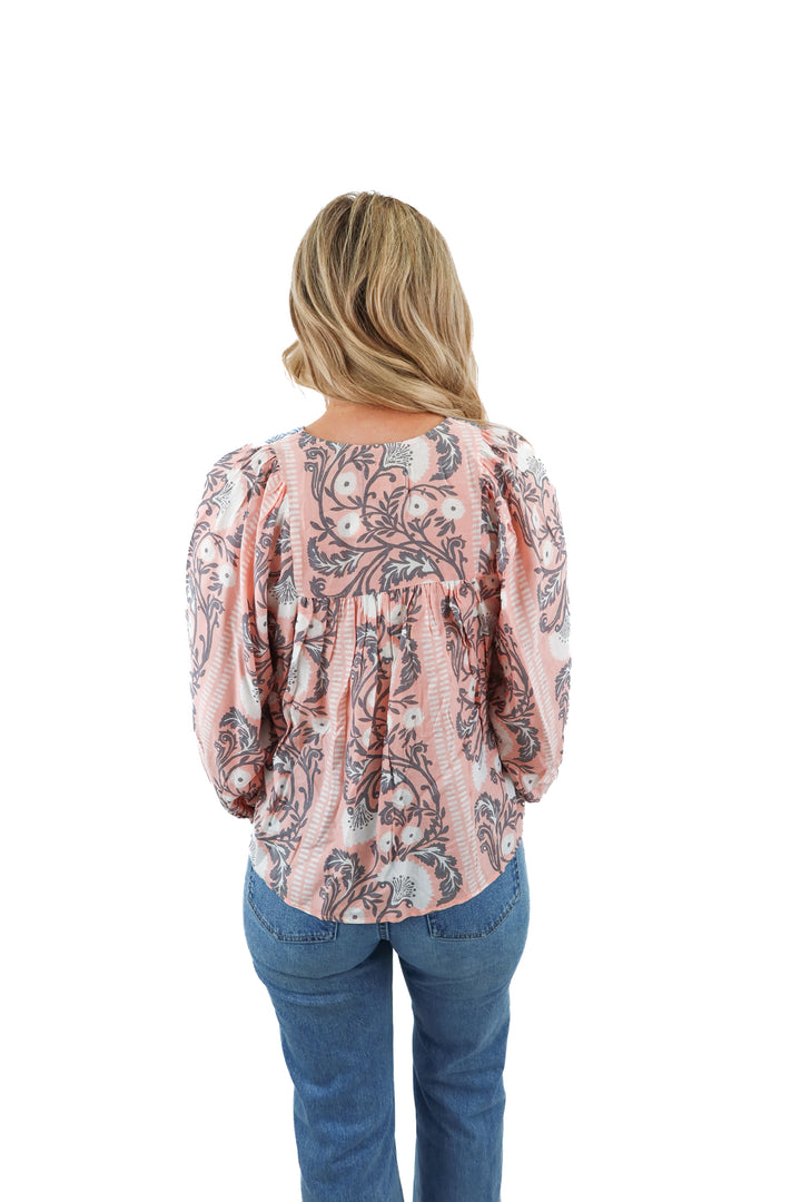 bell by alicia bell pink floral top NWT (XS; retail $240)