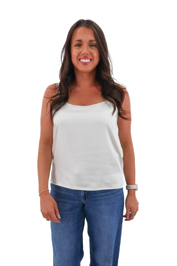 Sedge ivory cami top (size m; retail $118)