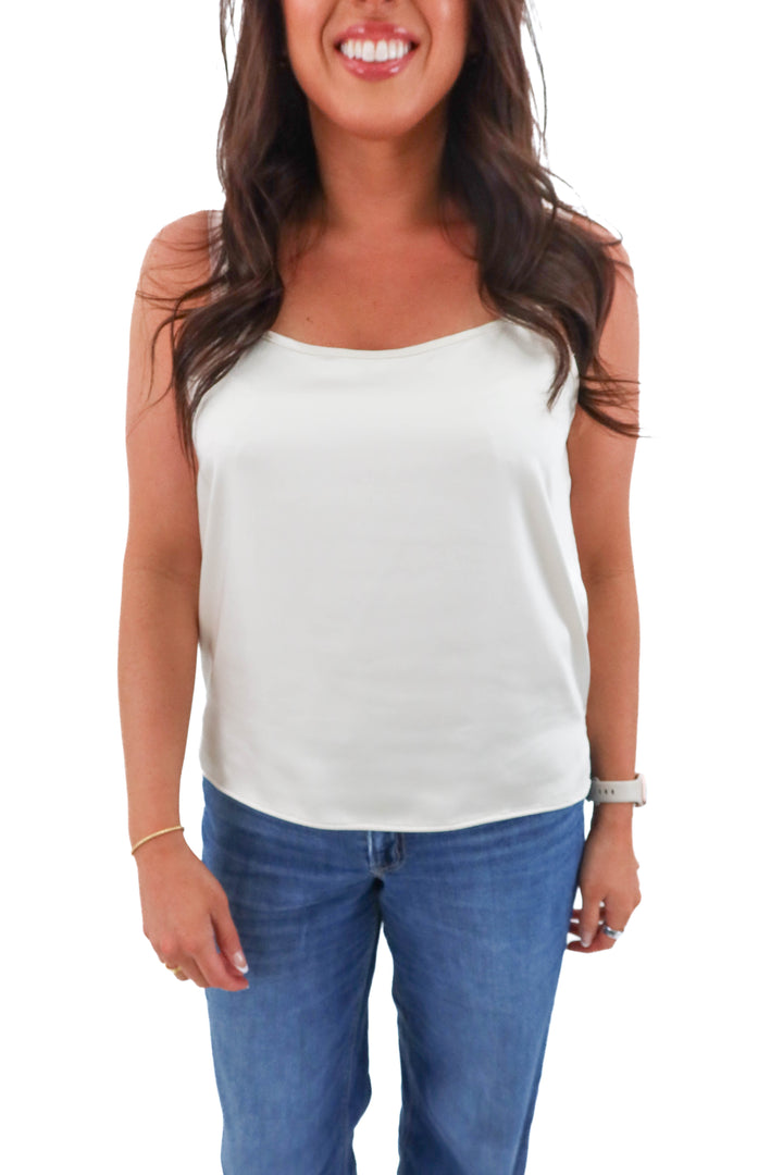 Sedge ivory cami top (size m; retail $118)