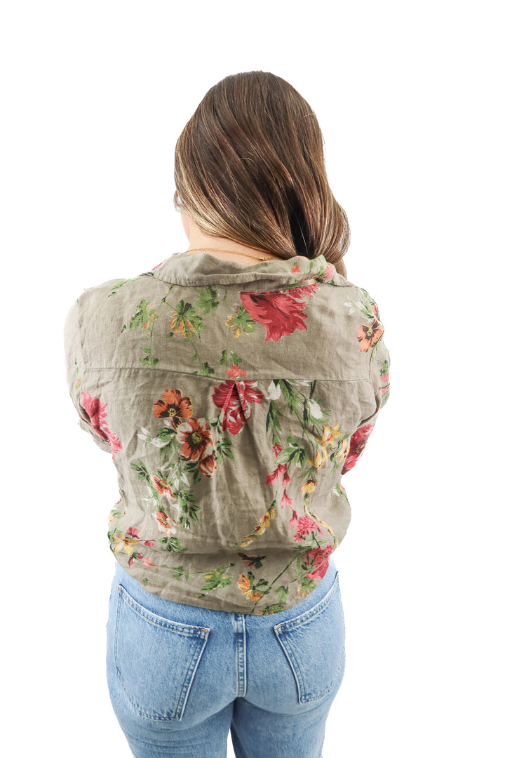 firenze in maglia floral wrap top (s)