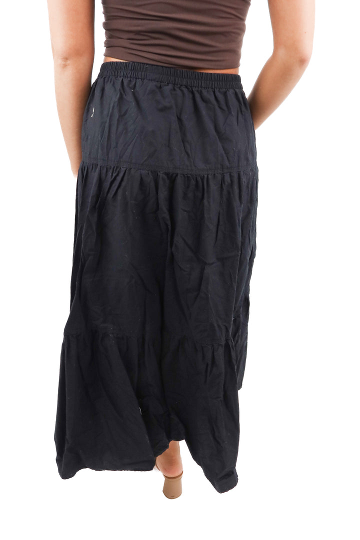 sunday best black maxi skirt (s; retail $98)