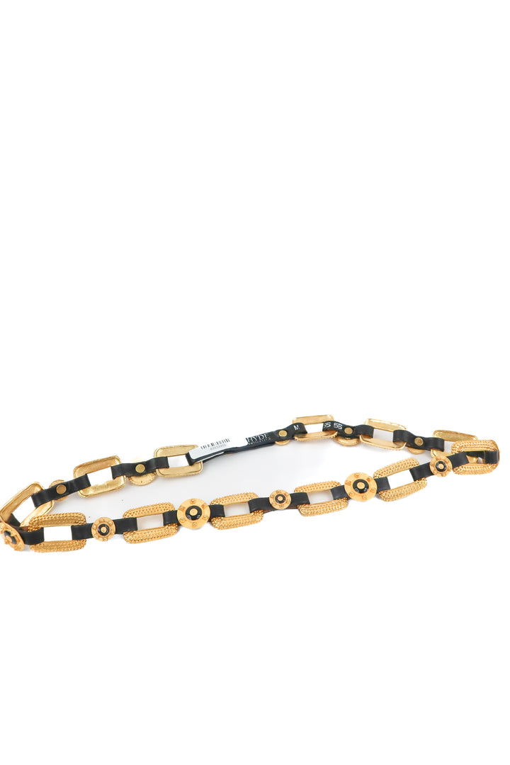 hyde collection gold/black chain belt (m)