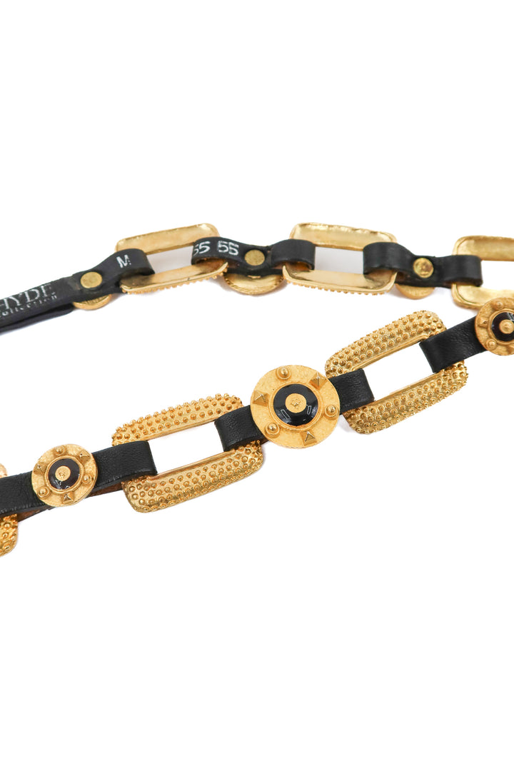 hyde collection gold/black chain belt (m)