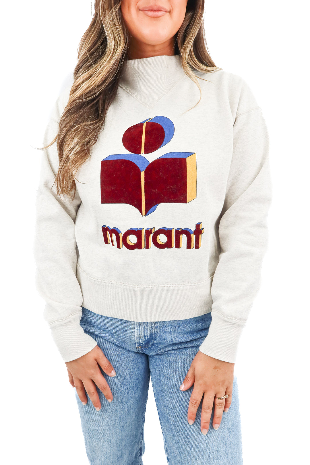 isabel marant grey marant graphic sweater (34/ US2)