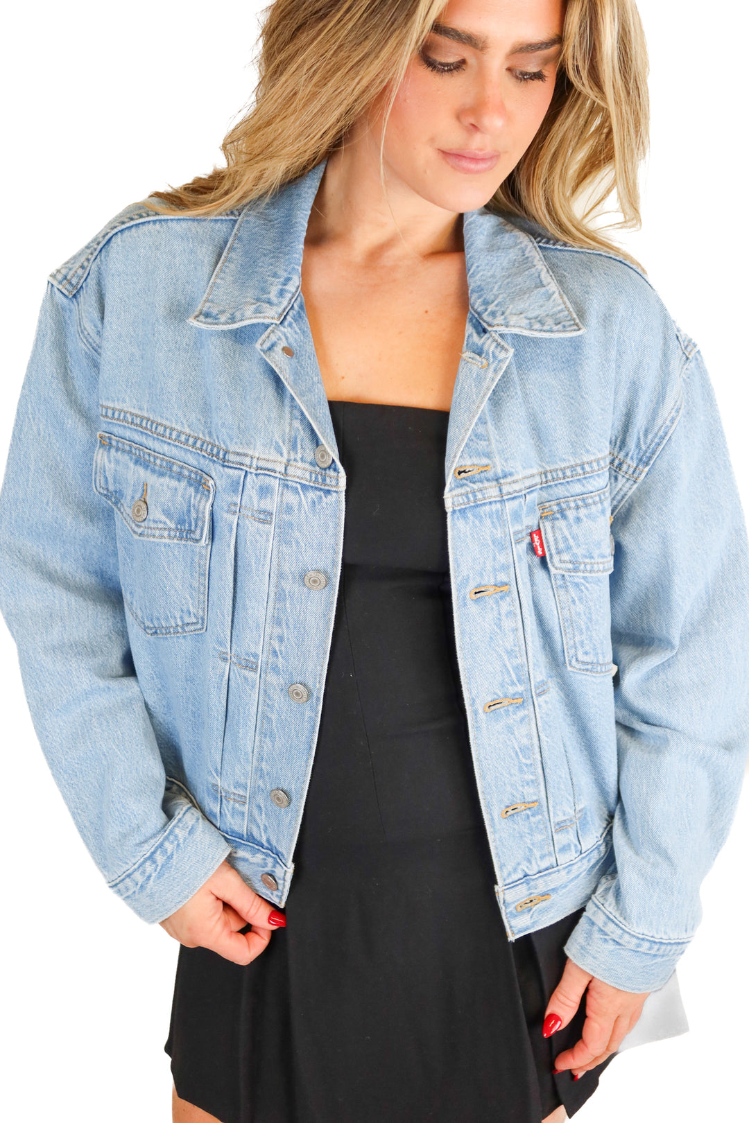 Levi's light wash denim jacket (M; retail $89.50)