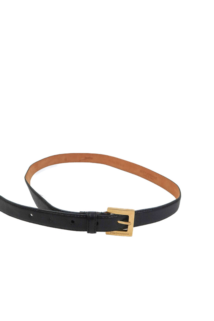 dolce & gabbana black/gold belt (30in)
