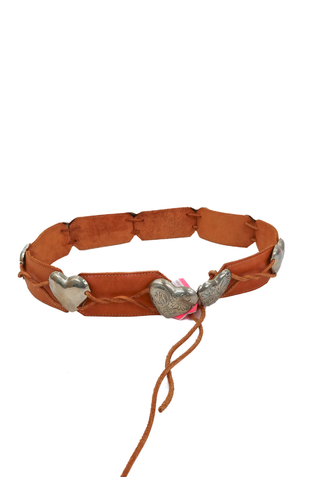 brown/silver heart belt