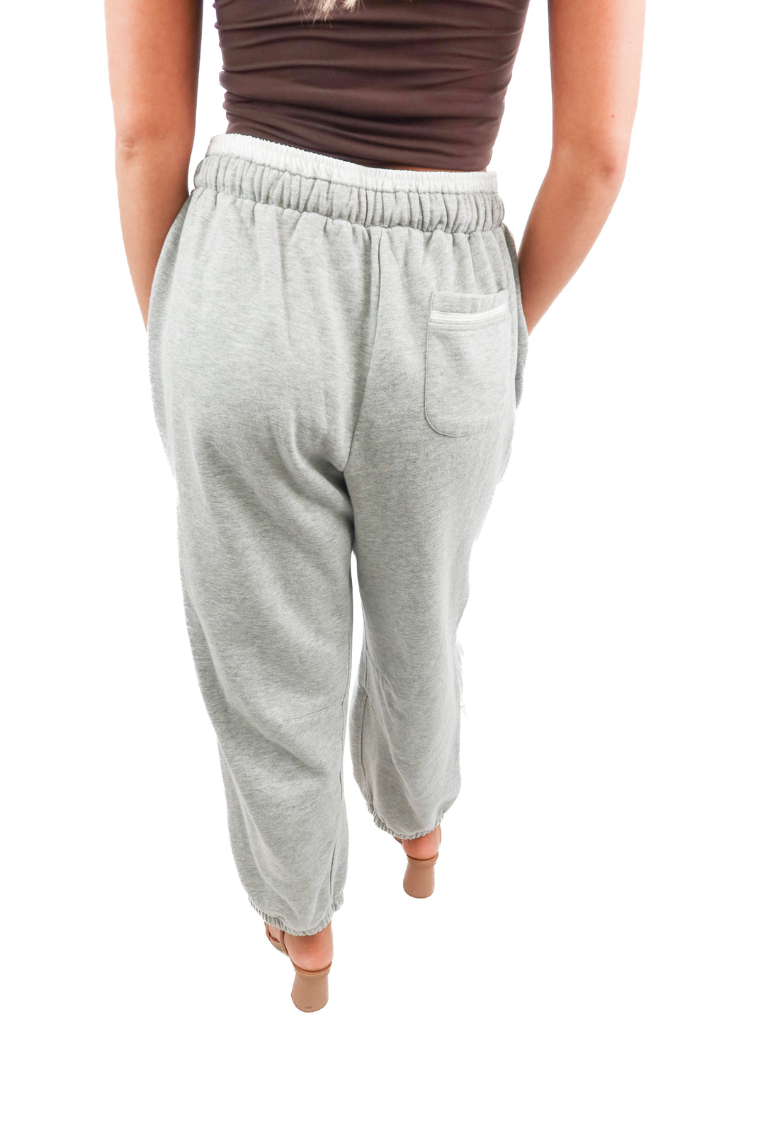 daily practice grey bow sweatpants (s; retail $98)
