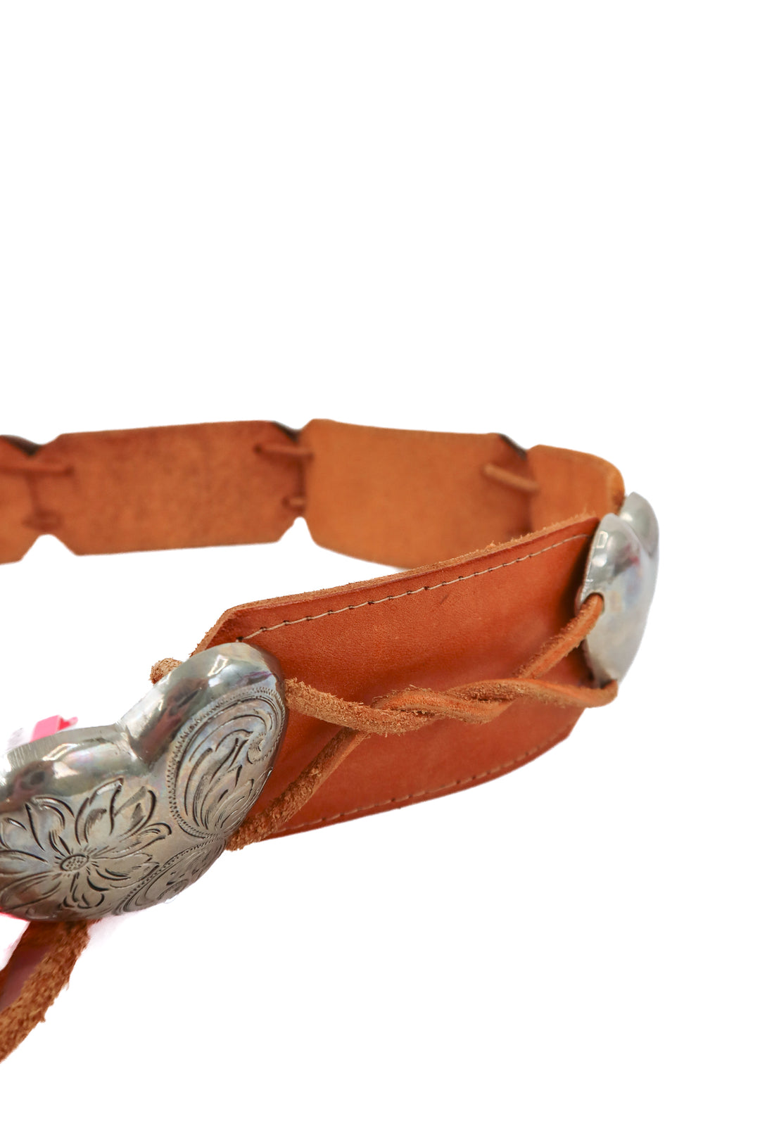 brown/silver heart belt