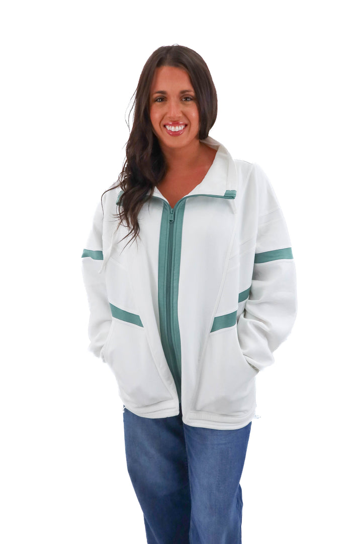 fp movement cream track jacket (L; retail $158)