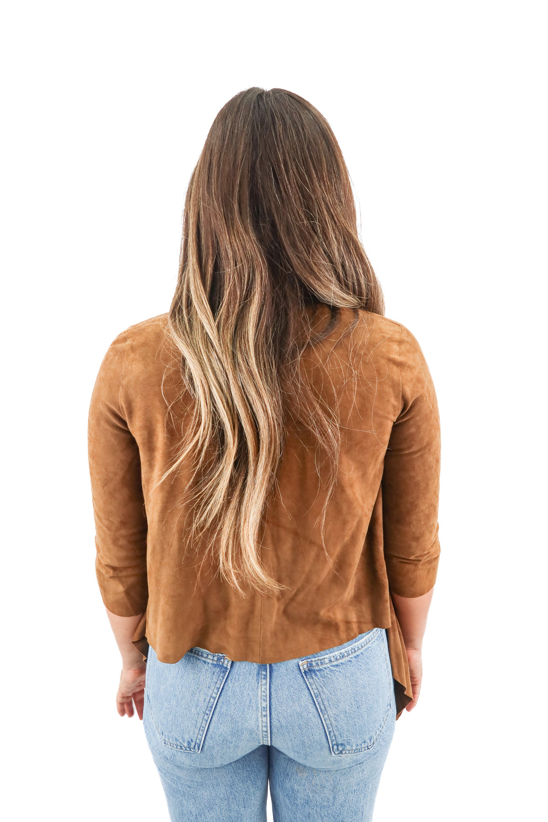 carlypso brown suede cardigan (xs)