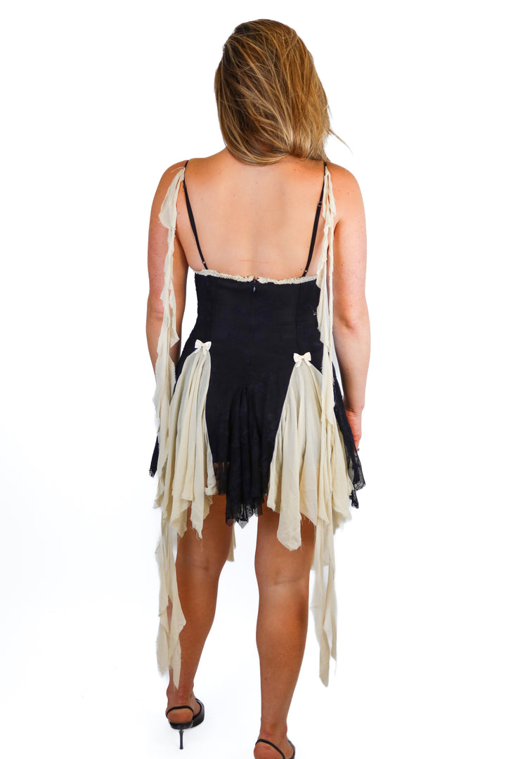 aniye records black lace dress (xs/s; retail $515)*
