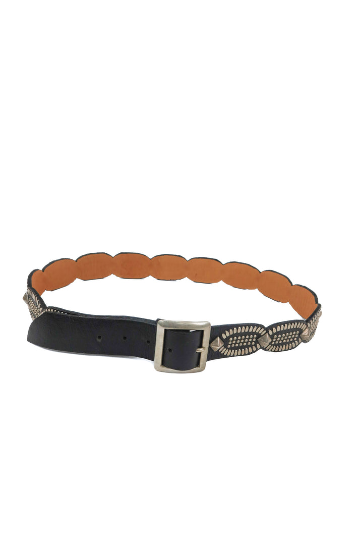 colleen cordero black/silver studded belt