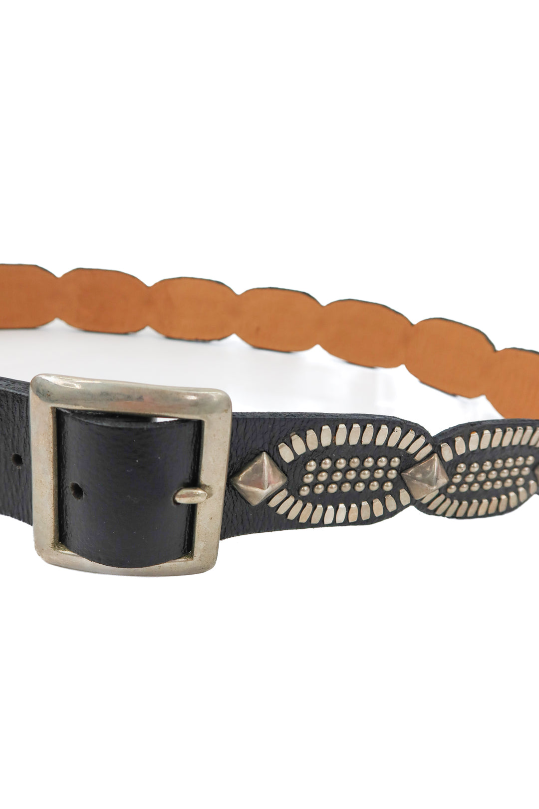 colleen cordero black/silver studded belt