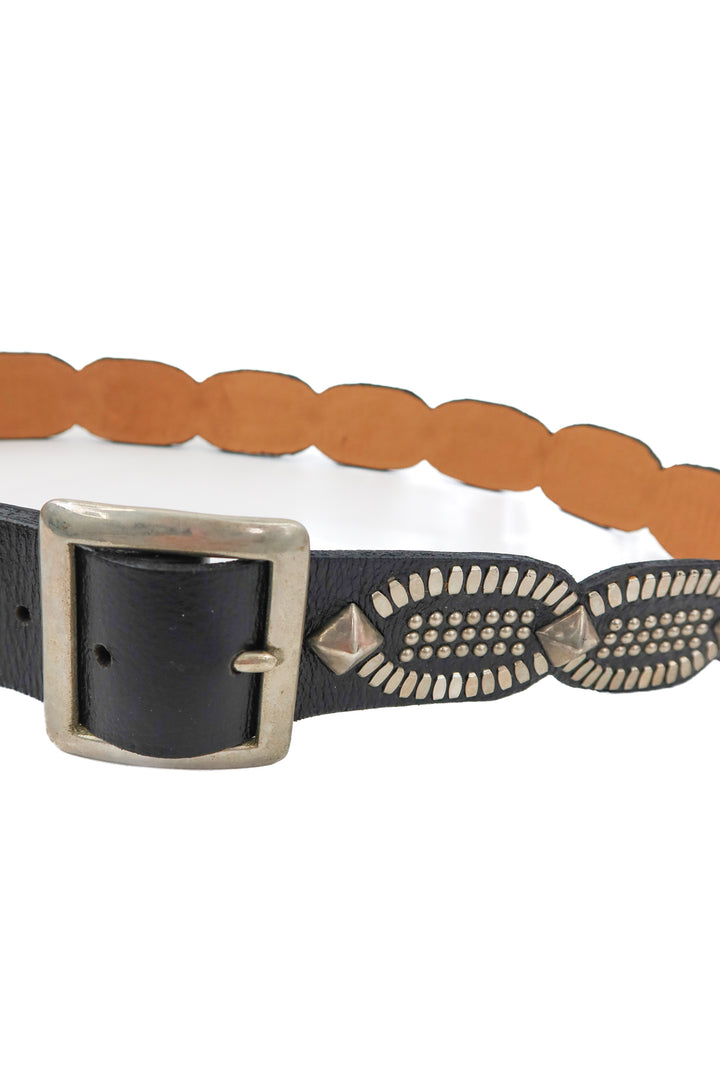 colleen cordero black/silver studded belt
