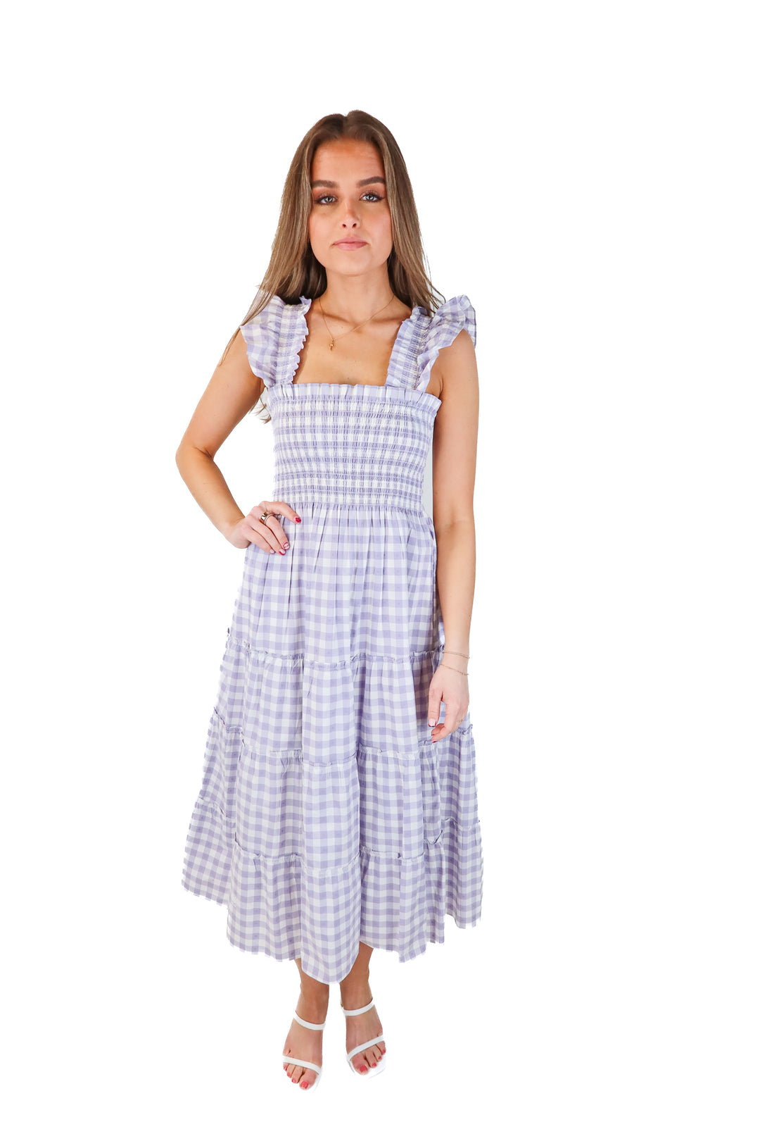 hill house purple checkered nap dress (XXS)