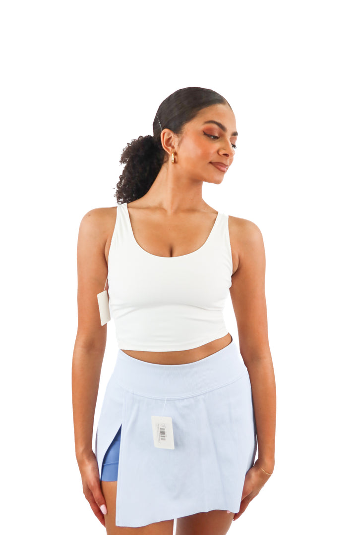 ROSVIGOR white active cropped tank (S)