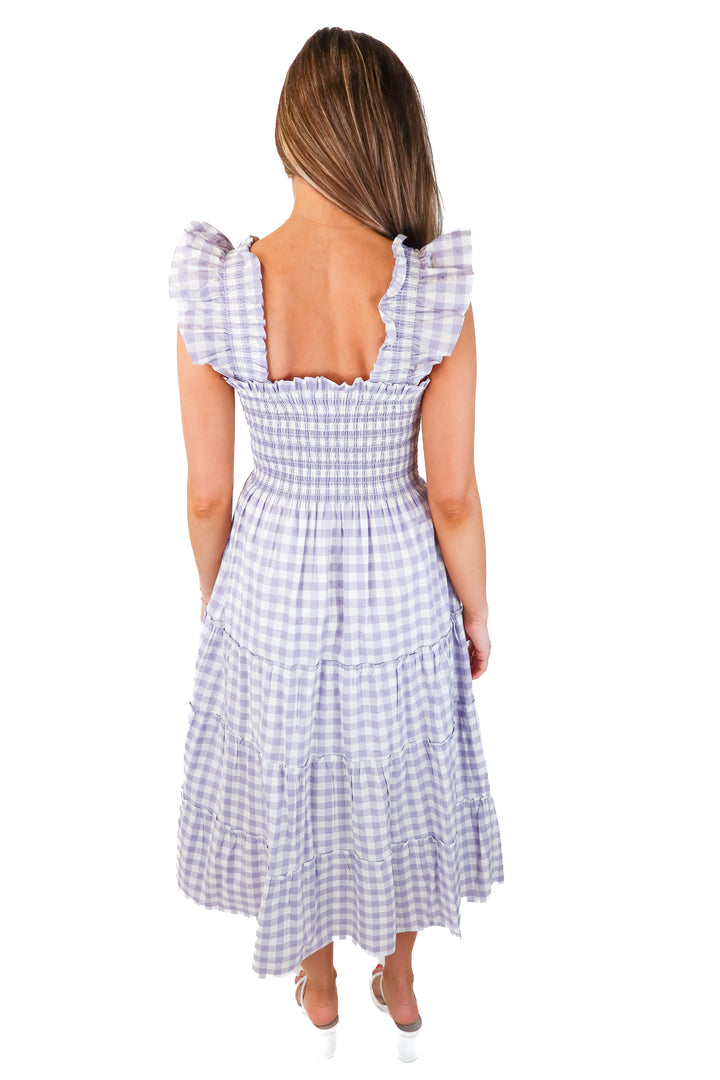 hill house purple checkered nap dress (XXS)