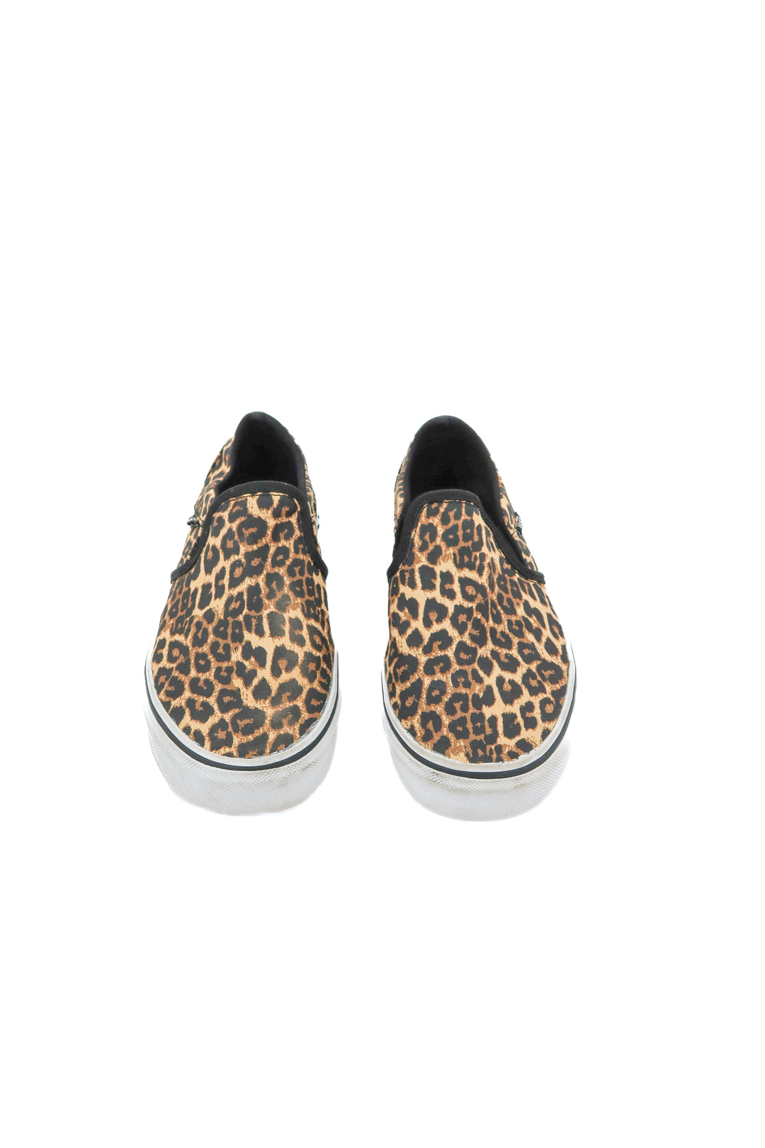 vans cheetah slip ons (7.5)