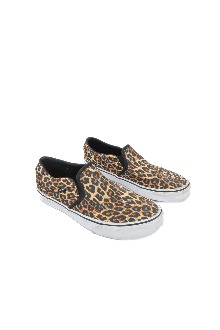 vans cheetah slip ons (7.5)
