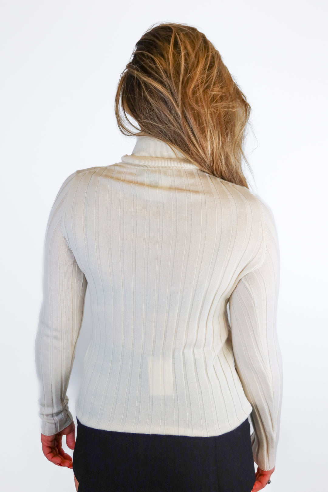 Banana Republic cream ribbed knit sweater (S; retail $90)